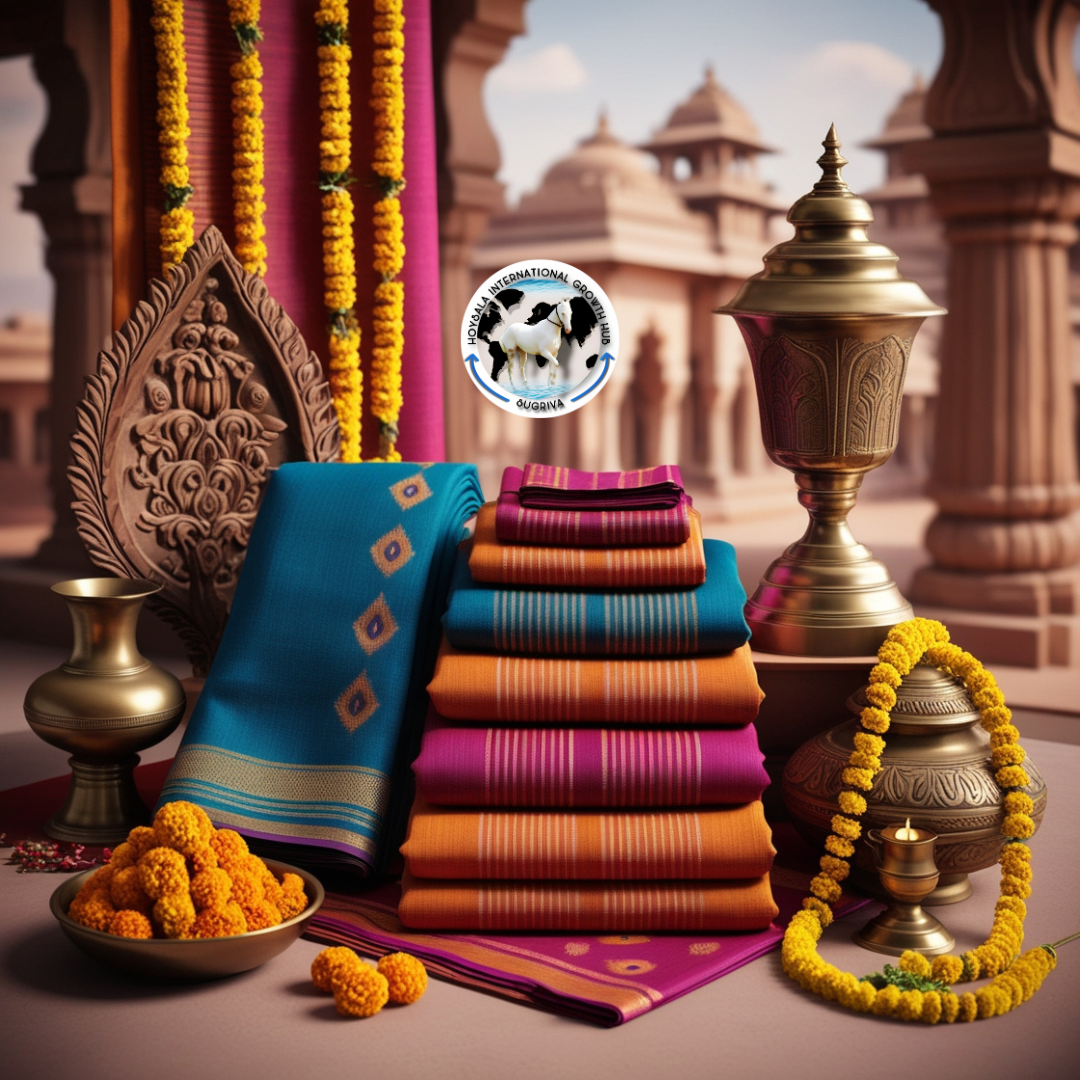 Indian Khadi export – Premium handwoven Khadi fabric, ethically sourced and crafted for global markets by Hoysala International Growth Hub's EXIM Products Hub.